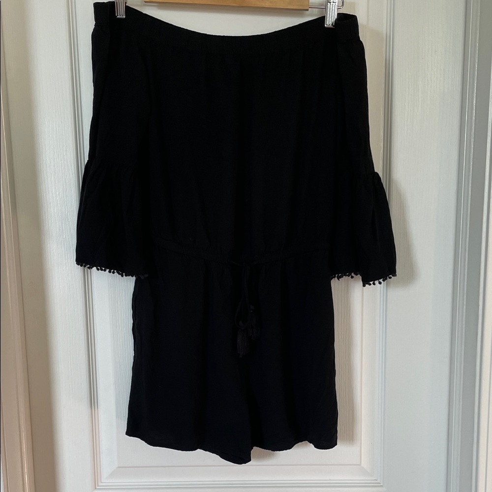 LOFT Black Off-Shoulder Romper